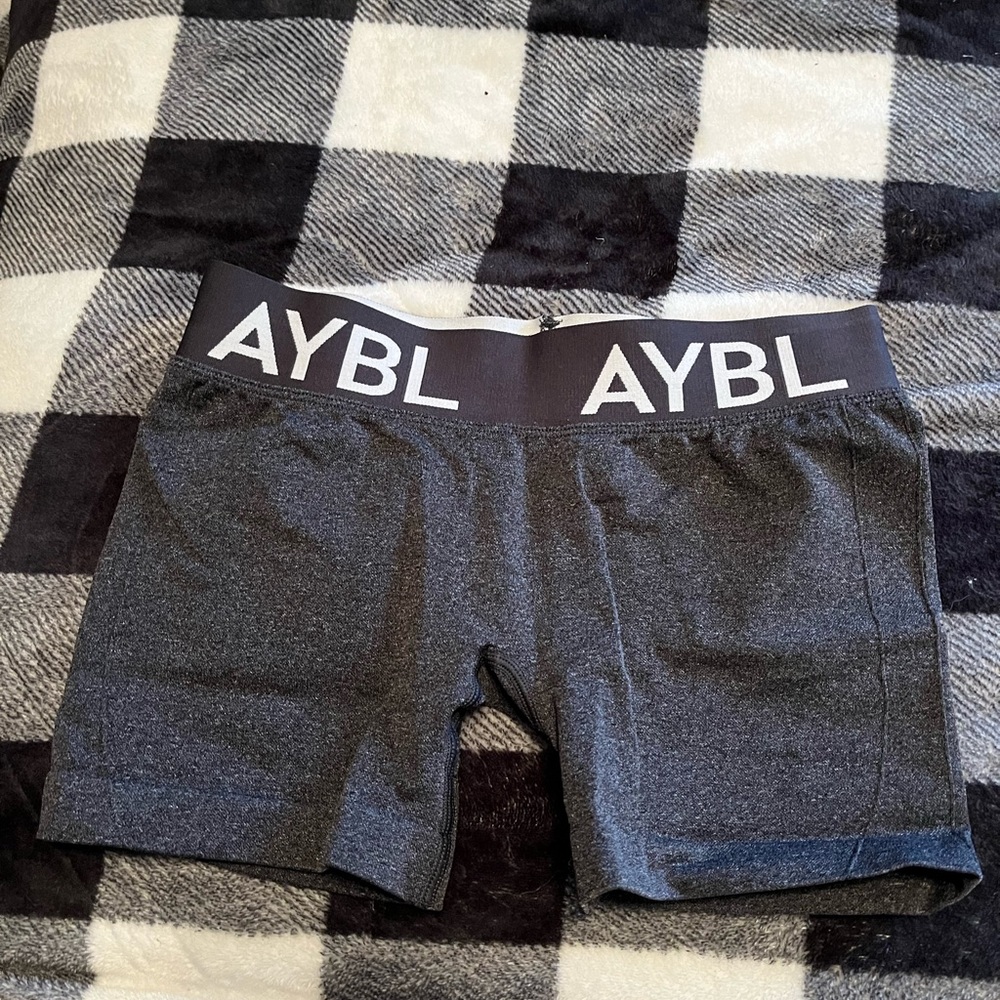 grey, AYBL low rise workout shorts